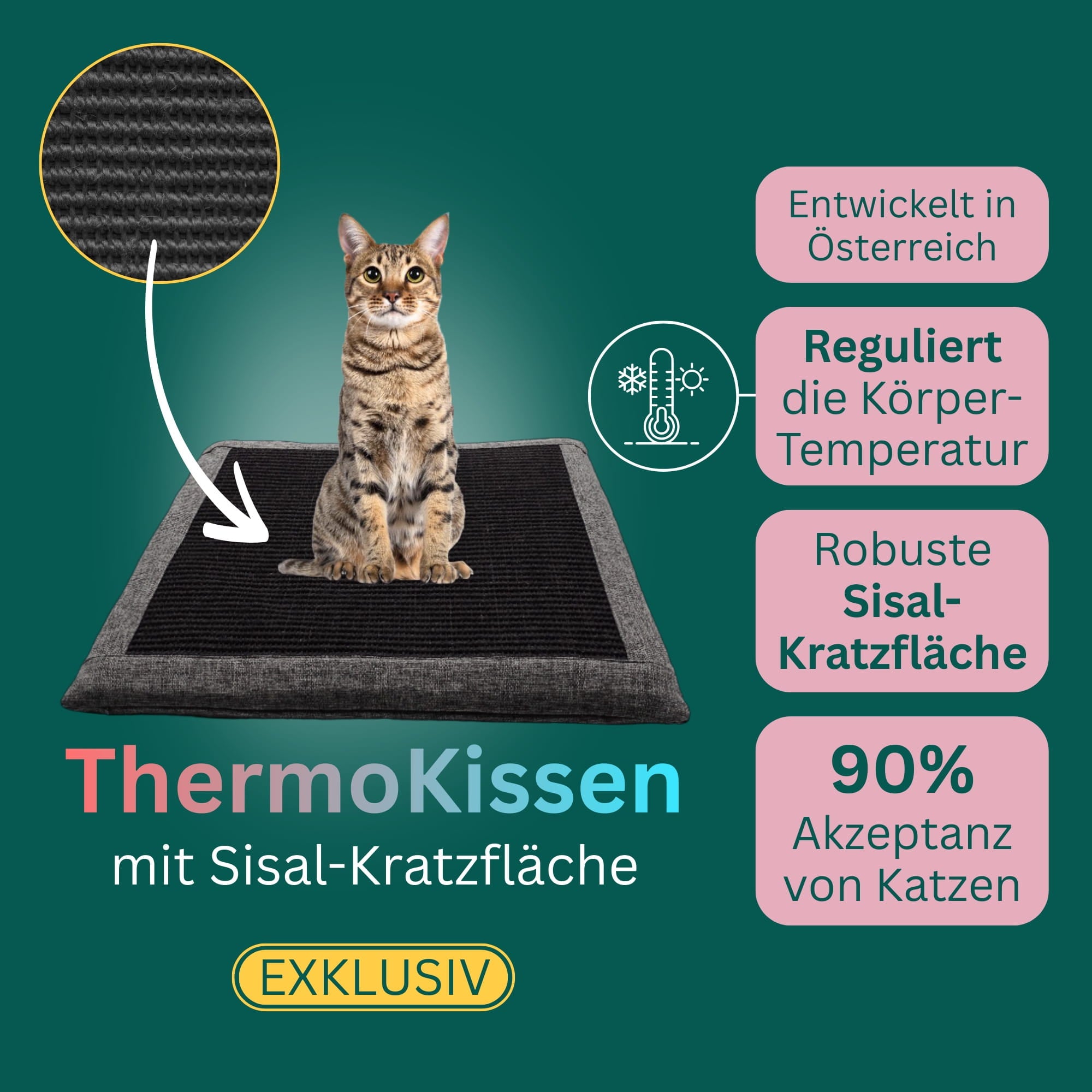 ThermoKissen mit Sisal