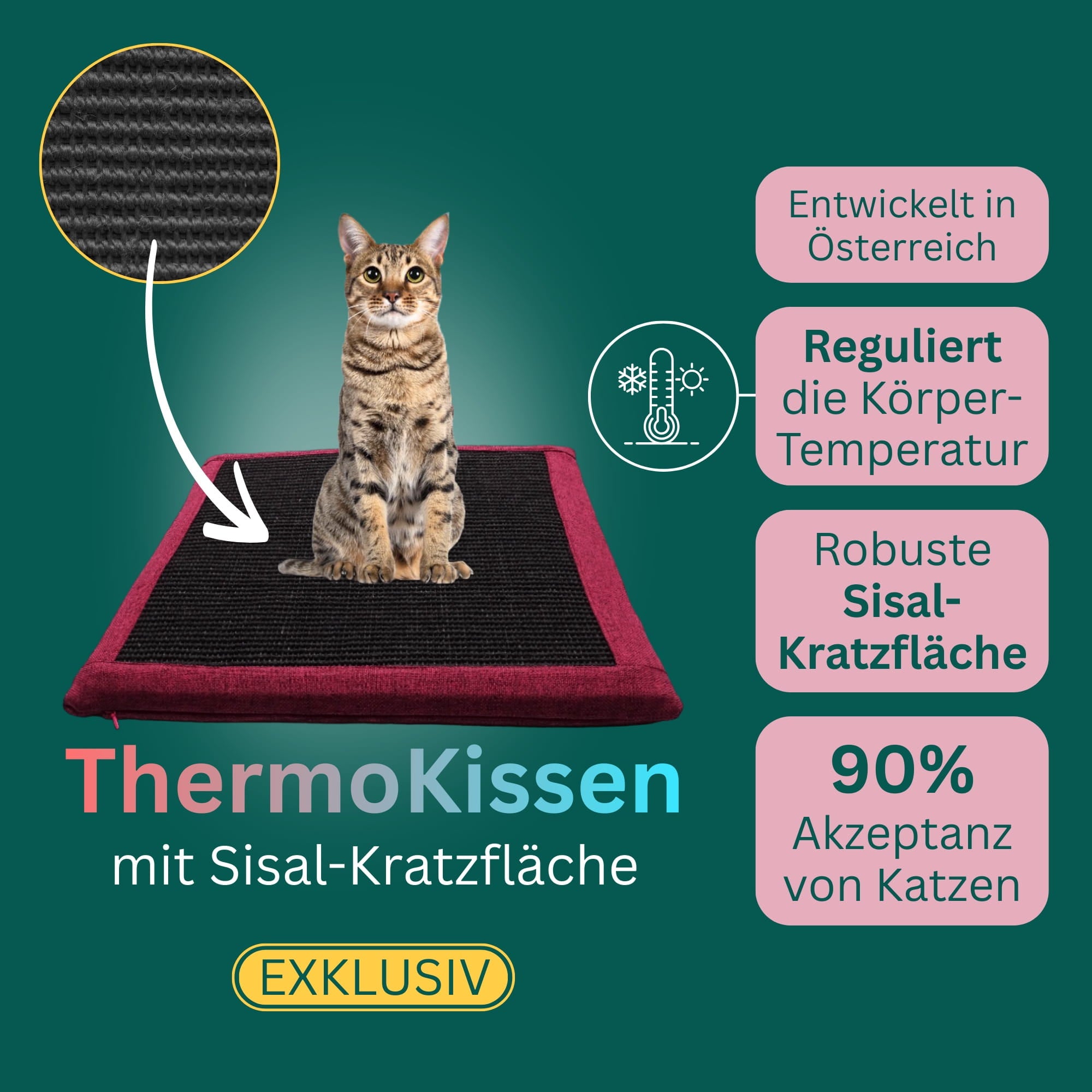 ThermoKissen mit Sisal