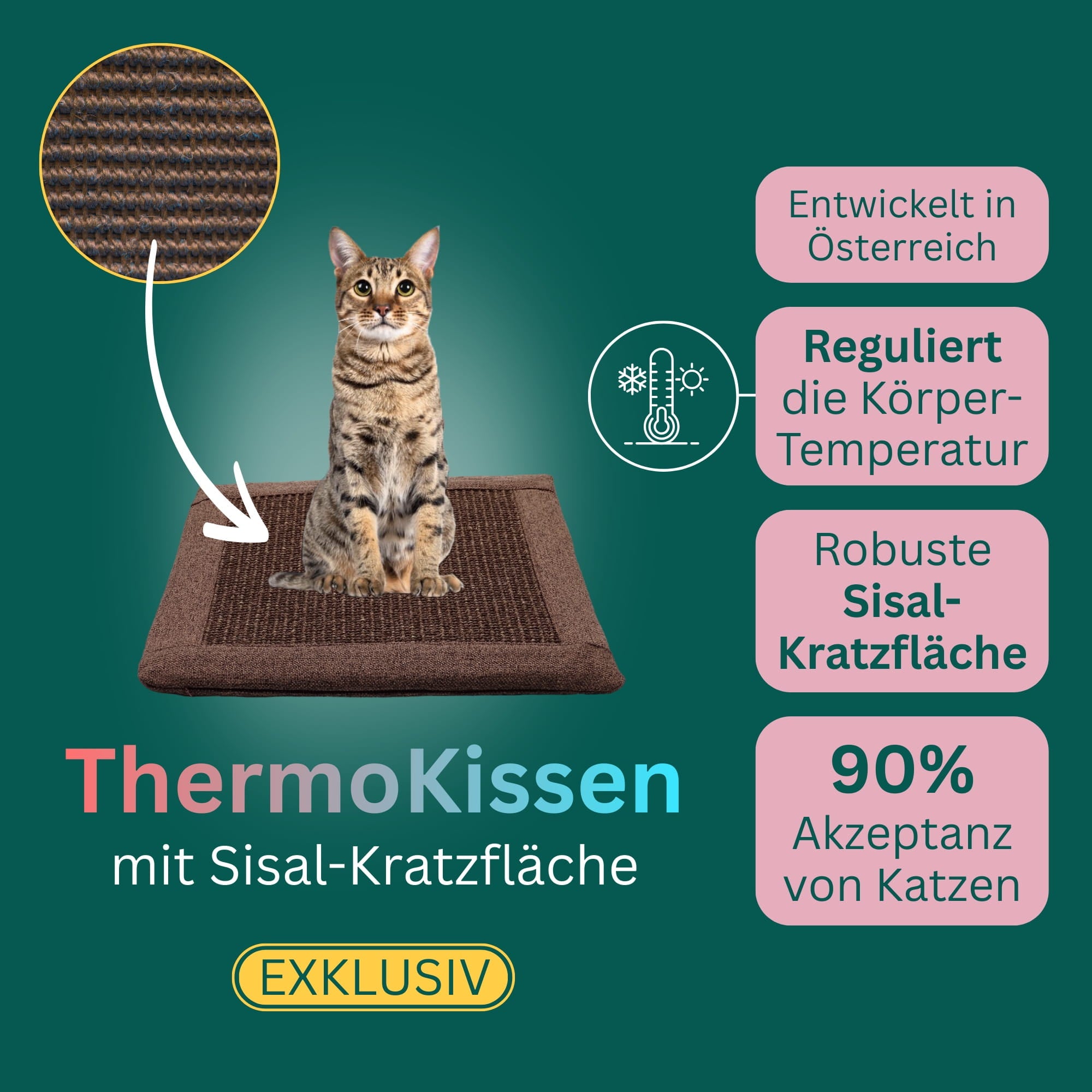 ThermoKissen mit Sisal