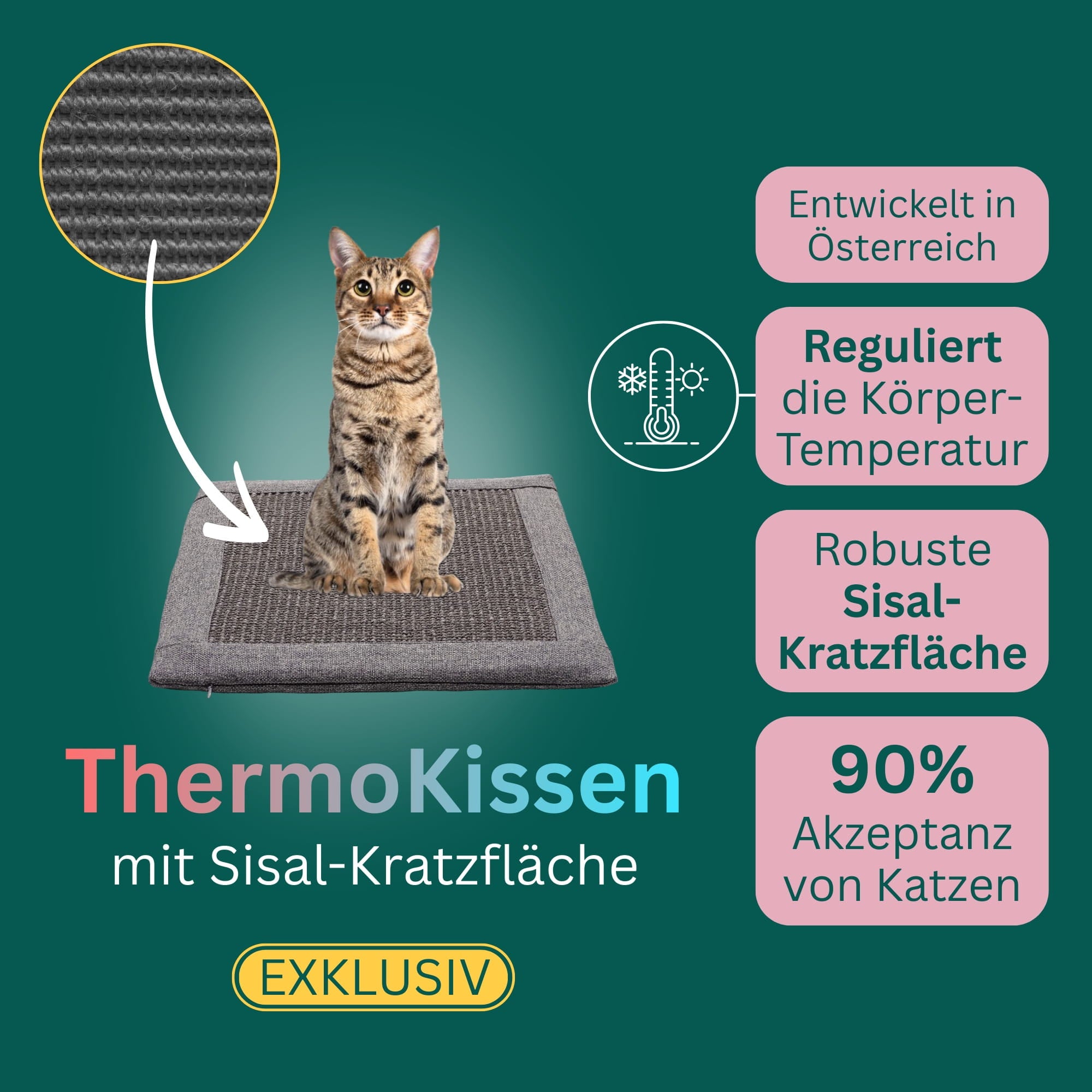 ThermoKissen mit Sisal