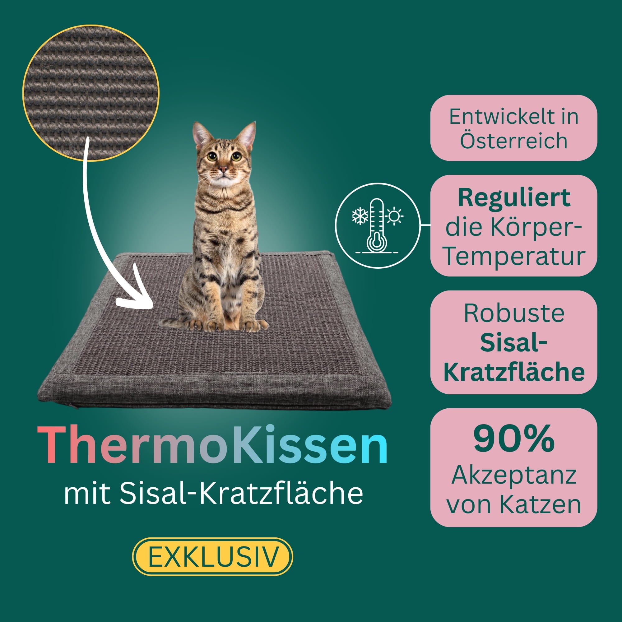 ThermoKissen mit Sisal