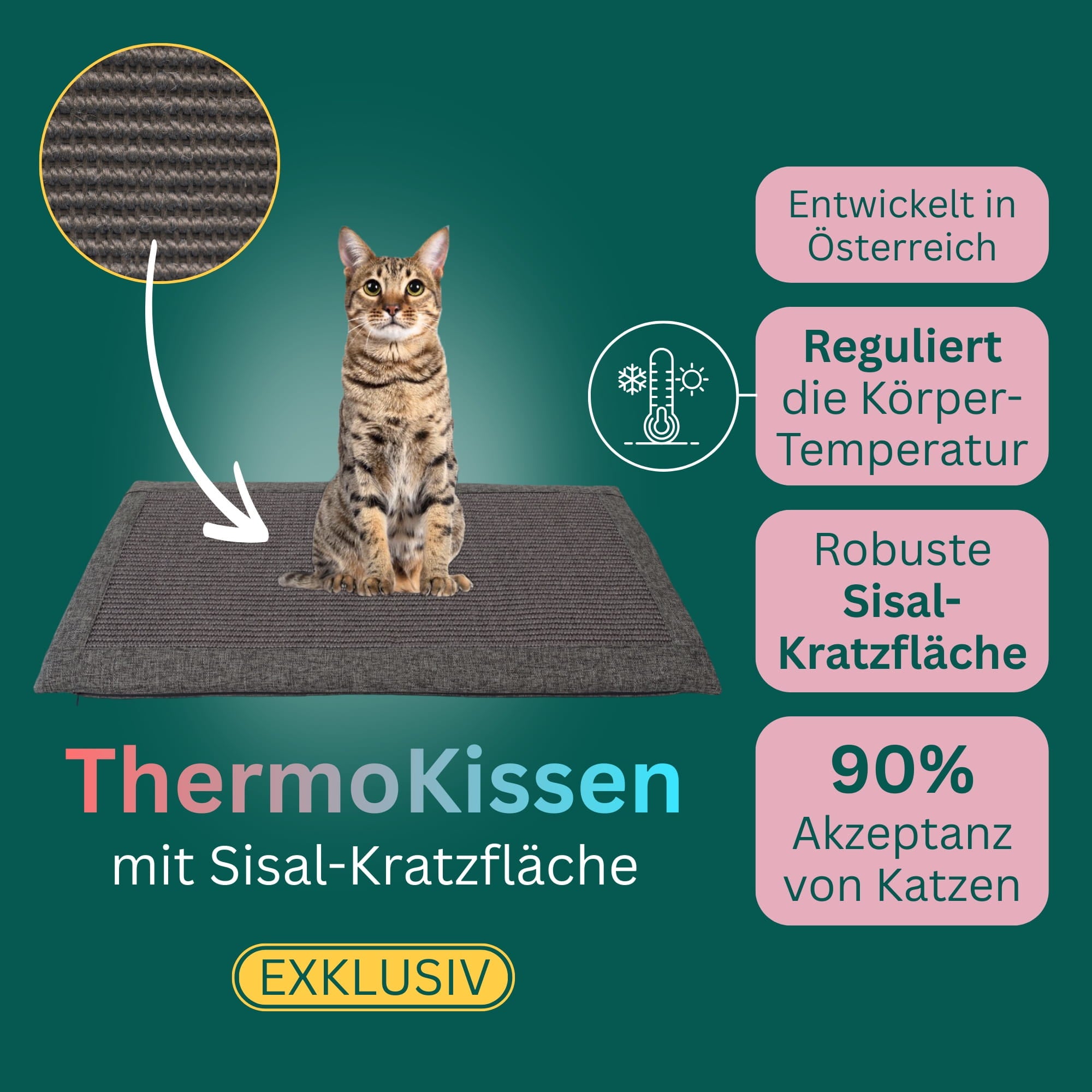 ThermoKissen mit Sisal