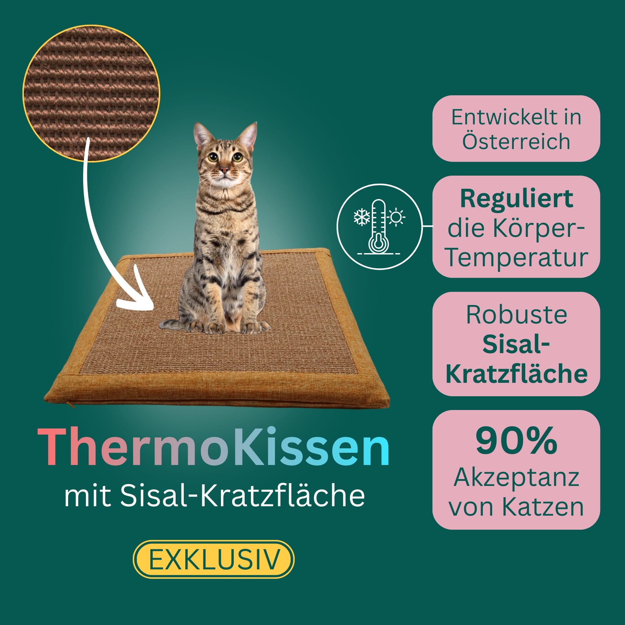 ThermoKissen mit Sisal