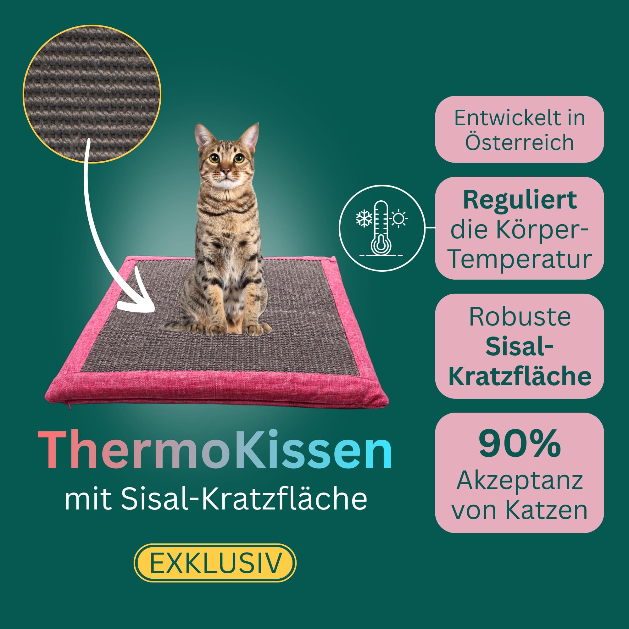 ThermoKissen mit Sisal