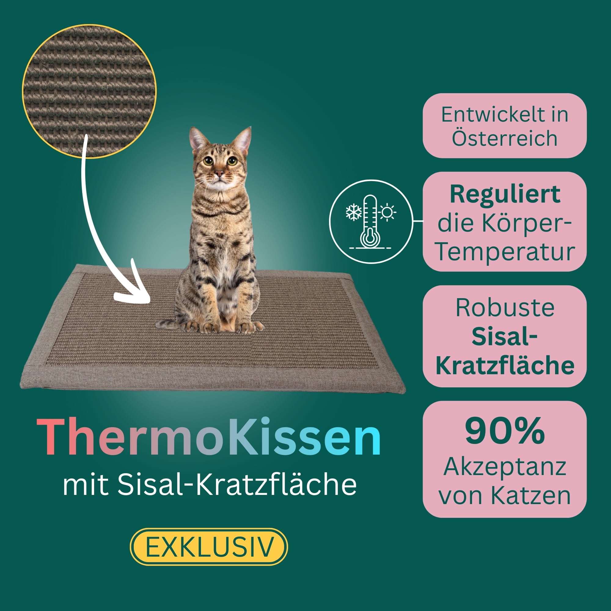 ThermoKissen mit Sisal
