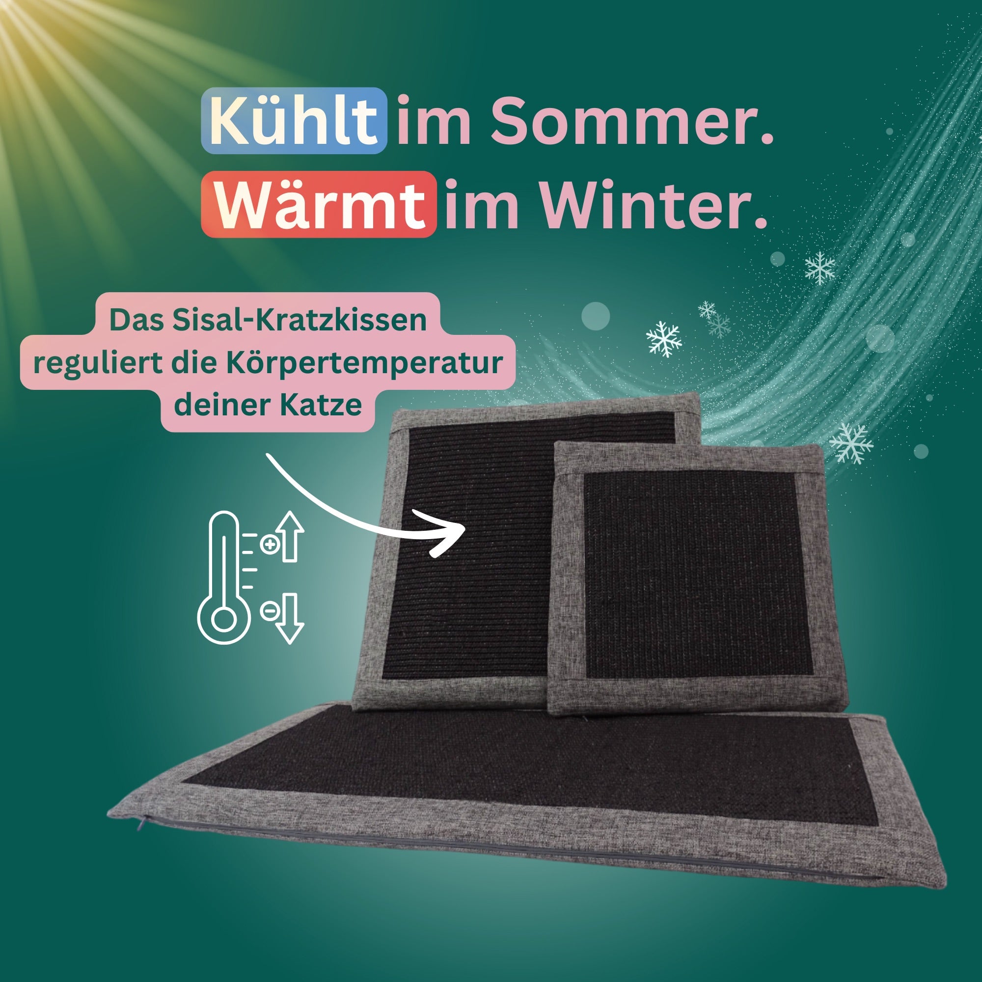 Premium Kratzkissen mit Sisal