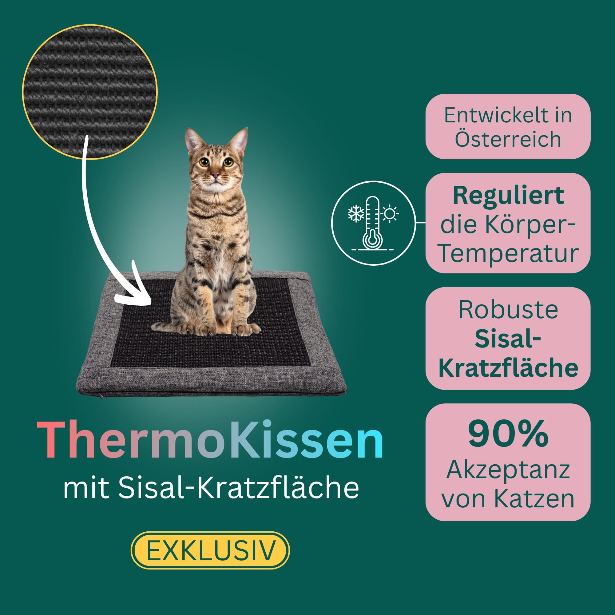 ThermoKissen mit Sisal