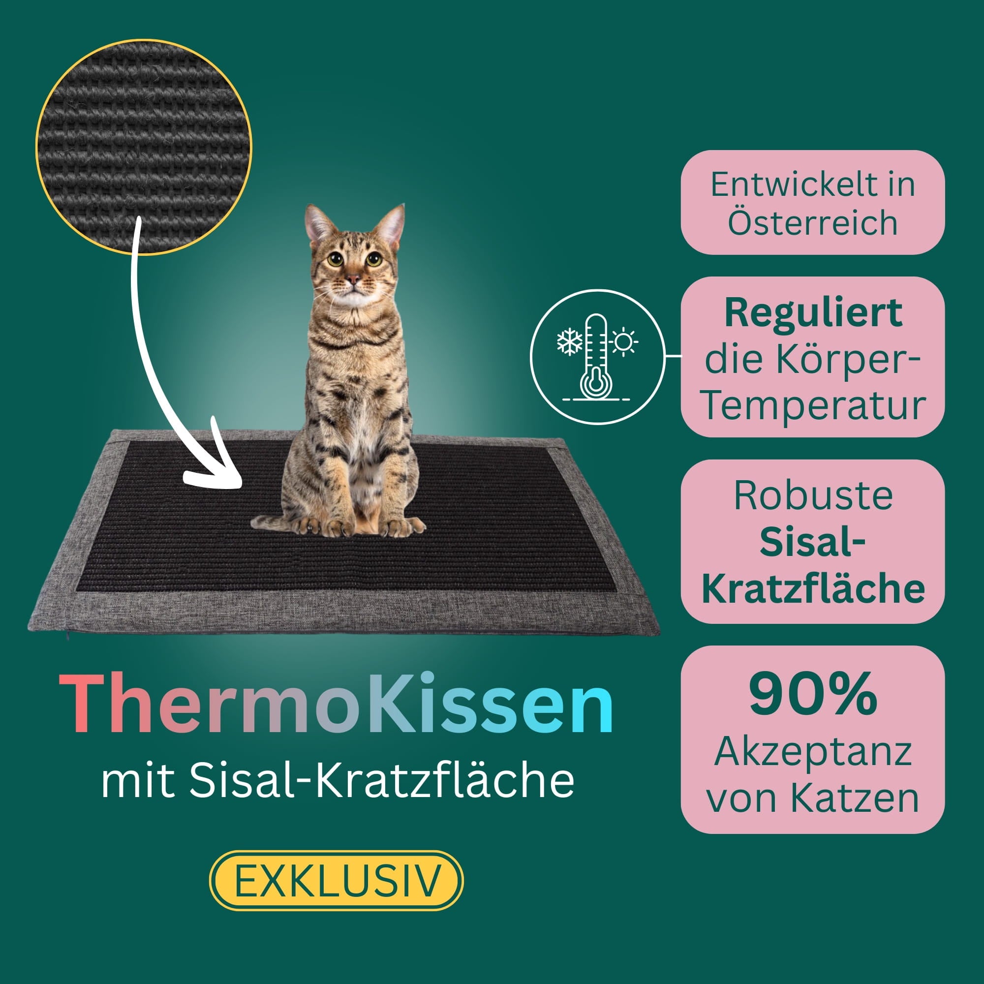 ThermoKissen mit Sisal