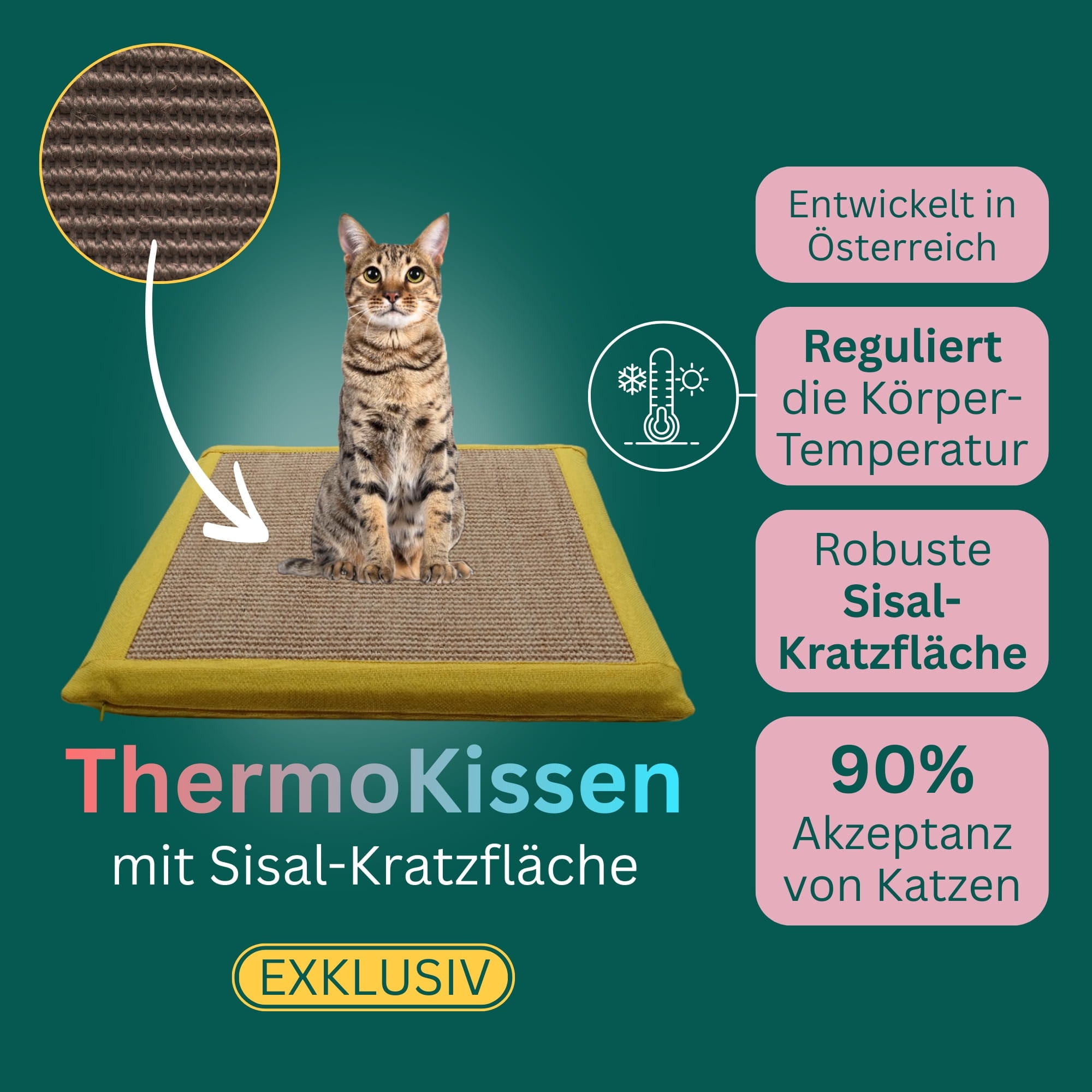 ThermoKissen mit Sisal