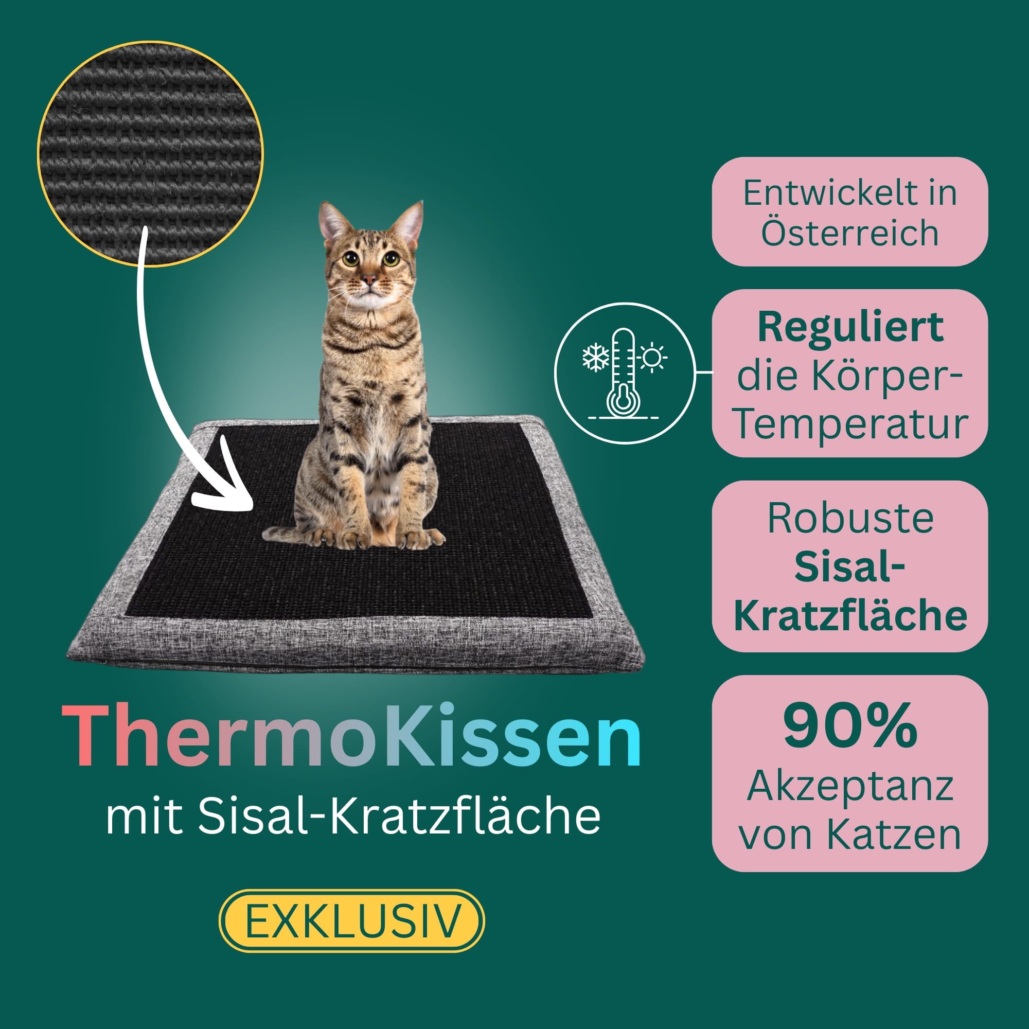 ThermoKissen mit Sisal