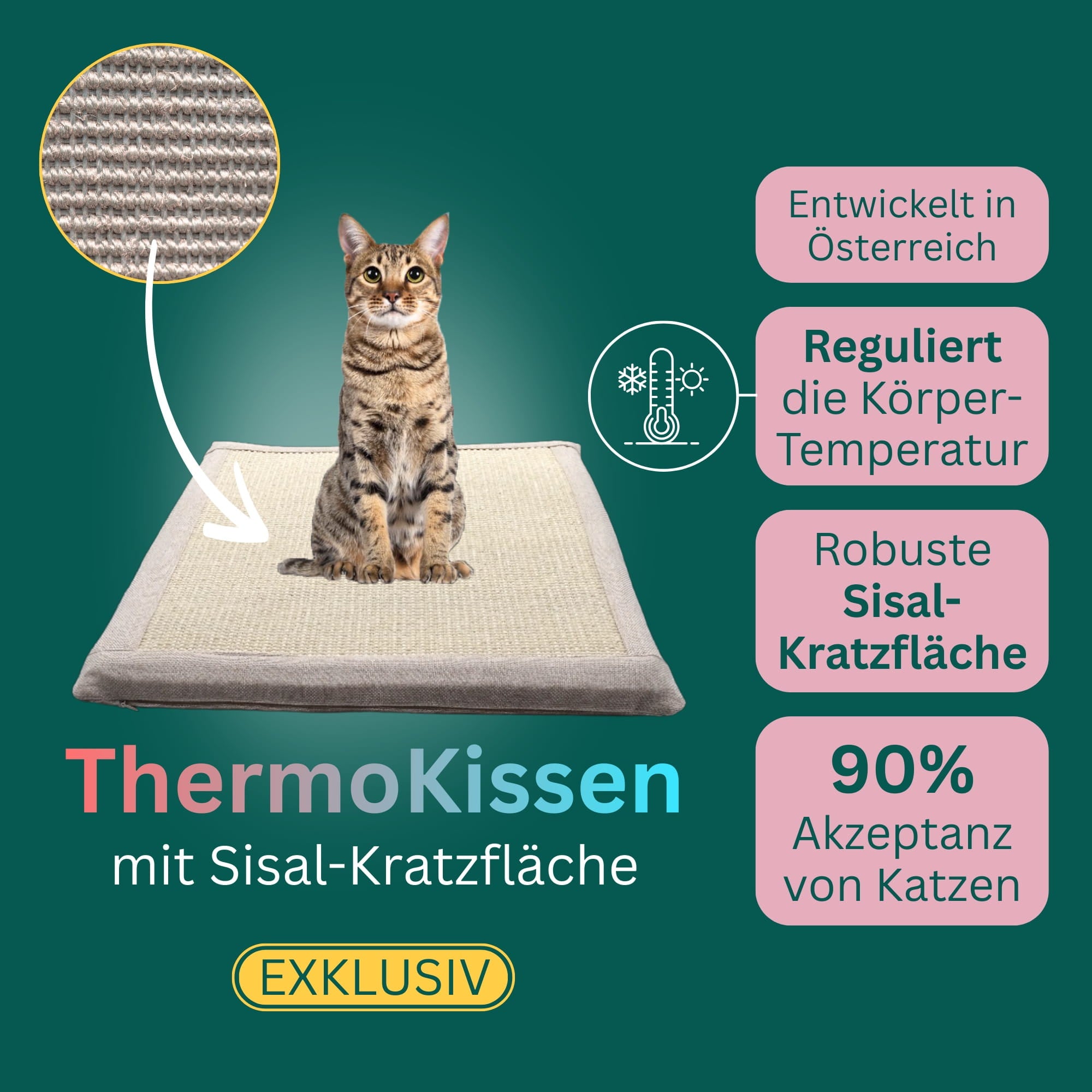 ThermoKissen mit Sisal