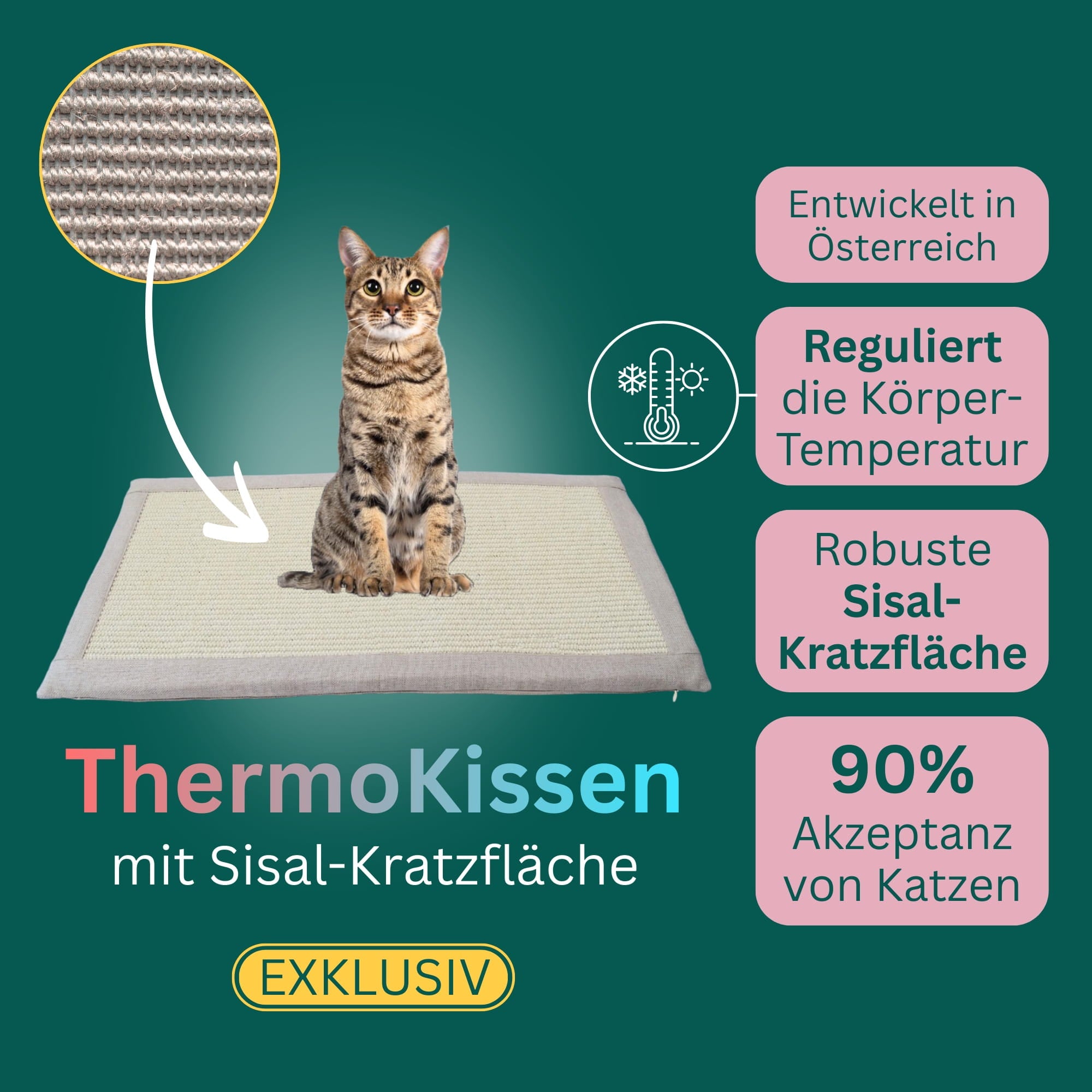 ThermoKissen mit Sisal