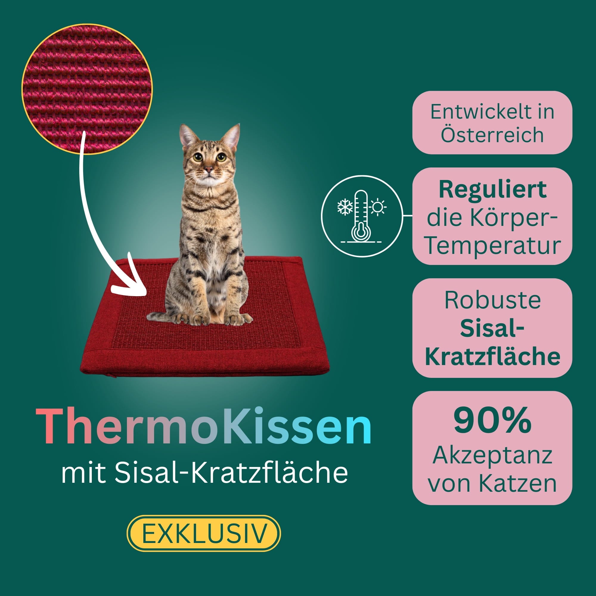 ThermoKissen mit Sisal