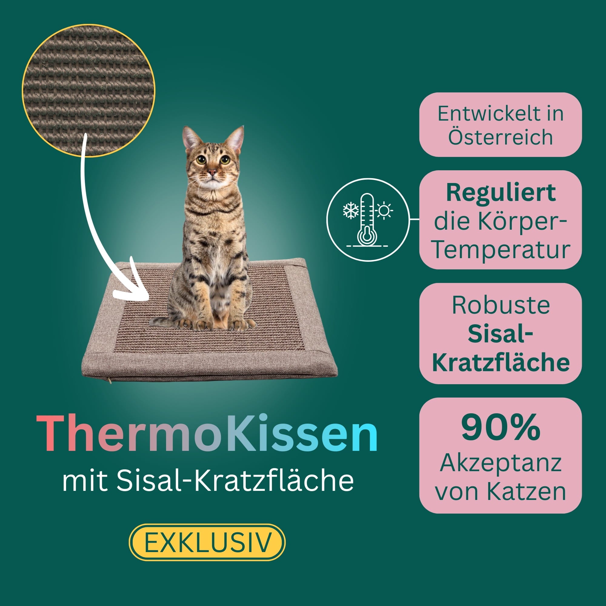 ThermoKissen mit Sisal
