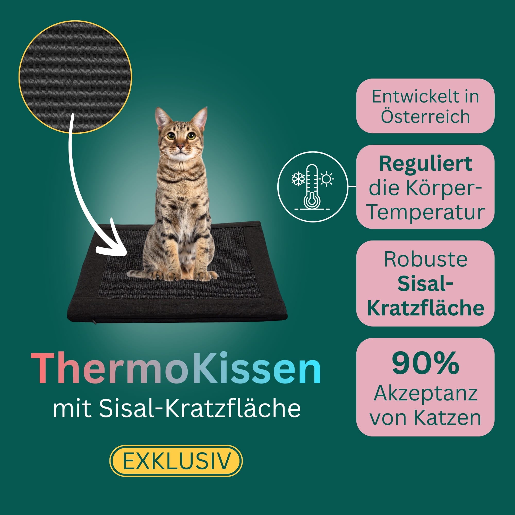 ThermoKissen mit Sisal