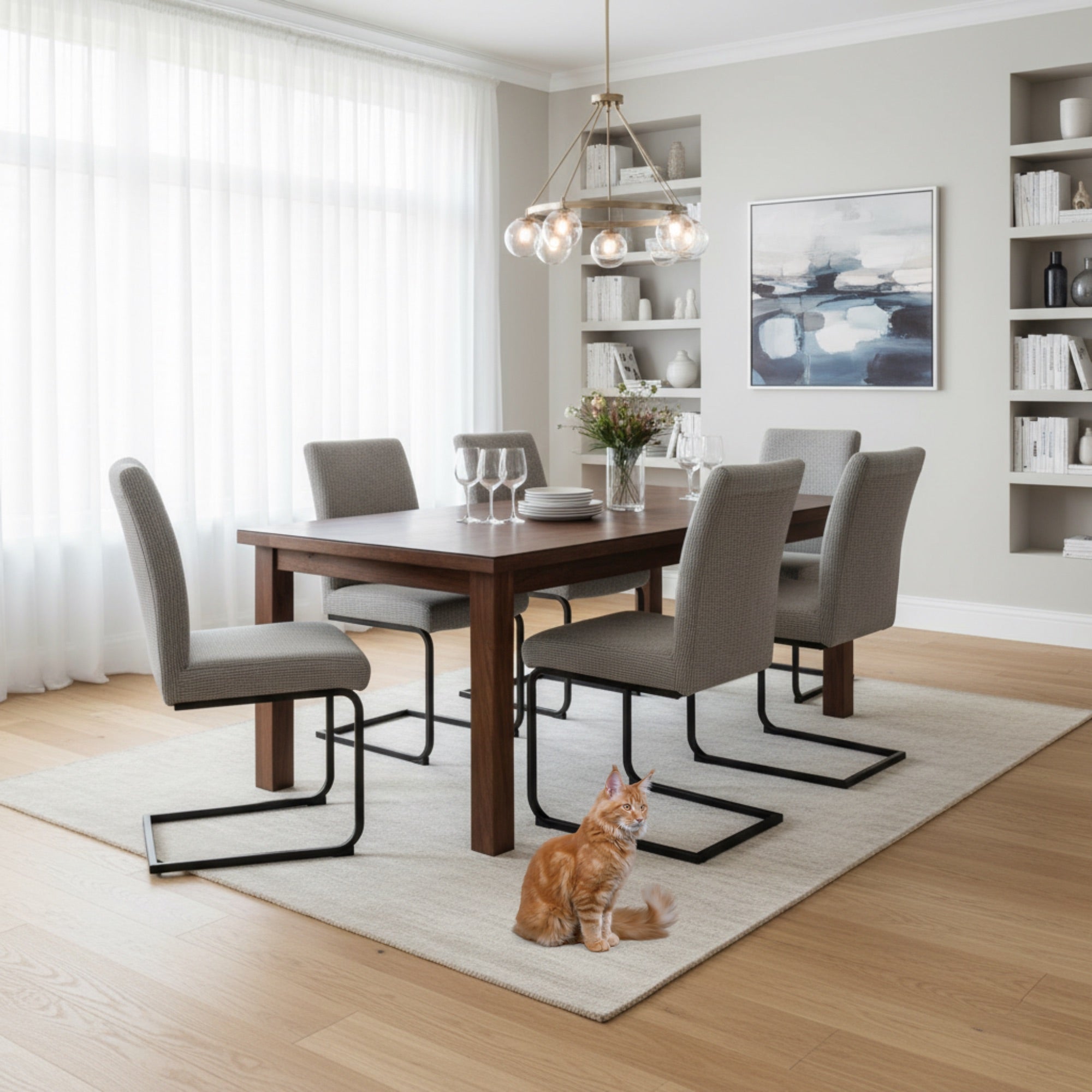 5+1 Gratis Bundle, Stuhlhusse mit Sisal, Grau